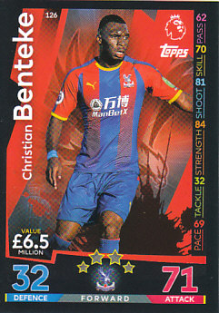 Christian Benteke Crystal Palace 2018/19 Topps Match Attax #126